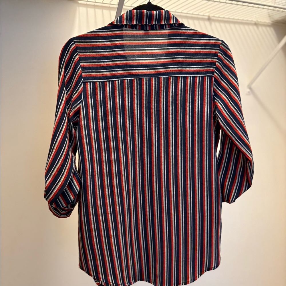 Lynn Ryan Striped Button-Up Blouse - Picture 6 of 6